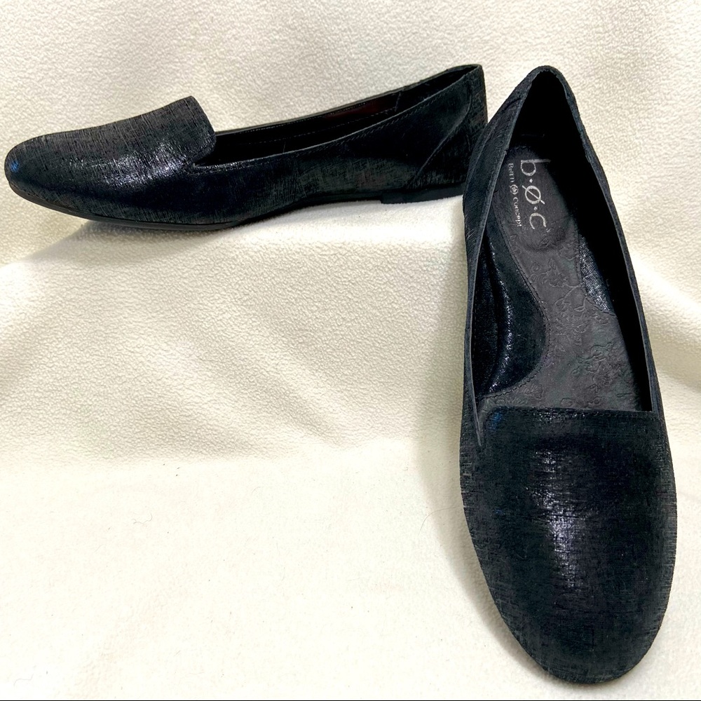 B.O.C. Black Leather Flats